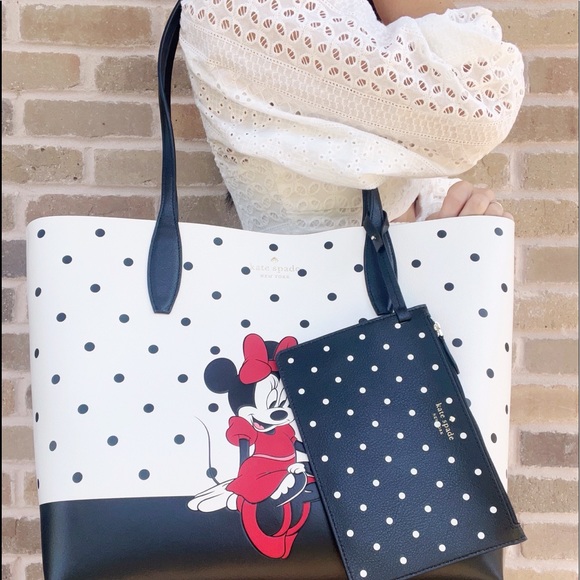 disney x kate spade new york minnie mouse tote bag - Picture 3 of 8